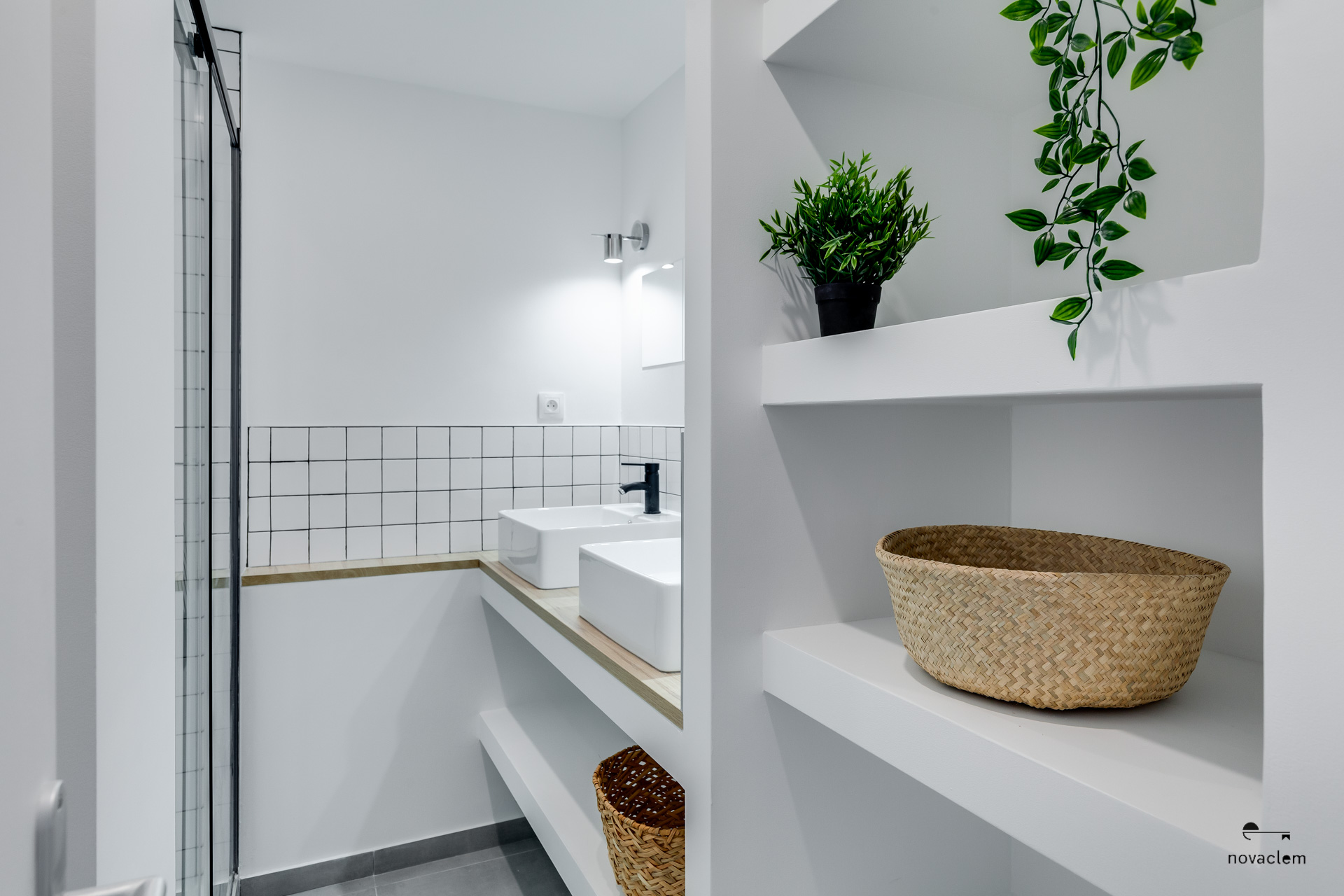 Novaclem - salle de bain après travaux Coloc Timone - Investissement Marseille