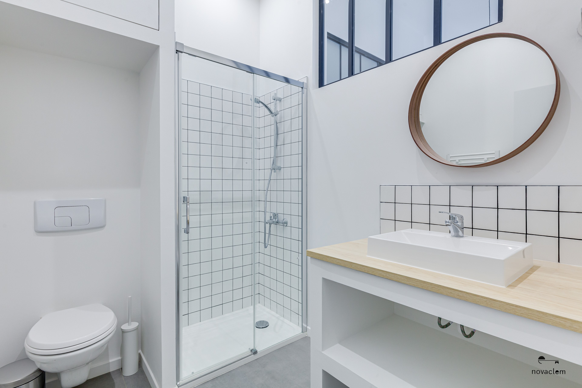 Novaclem - salle de bain après travaux Brochier - Investissement Marseille