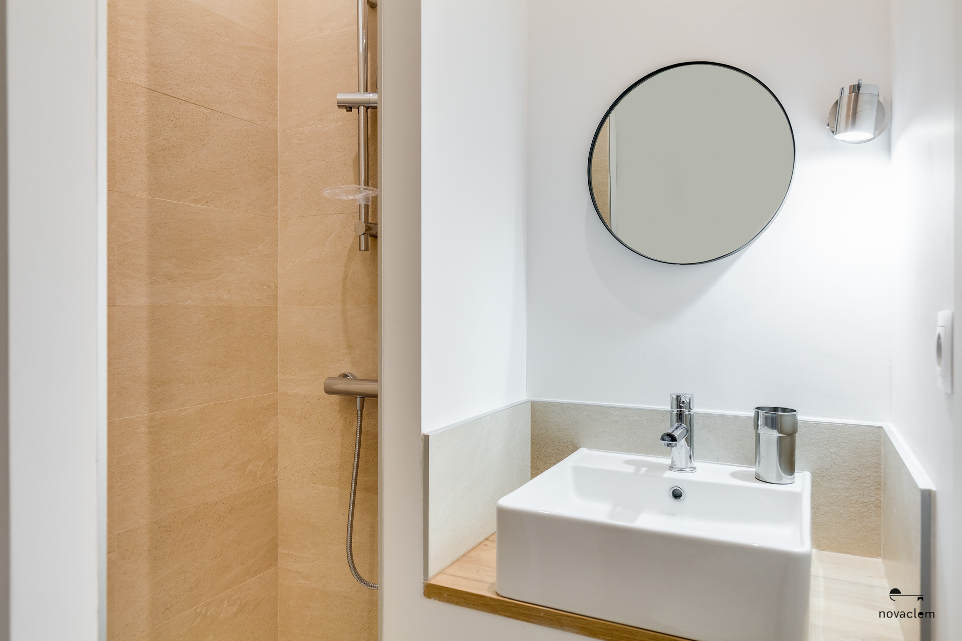 Novaclem - salle de bain après travaux Roger Brun - Investissement Marseille