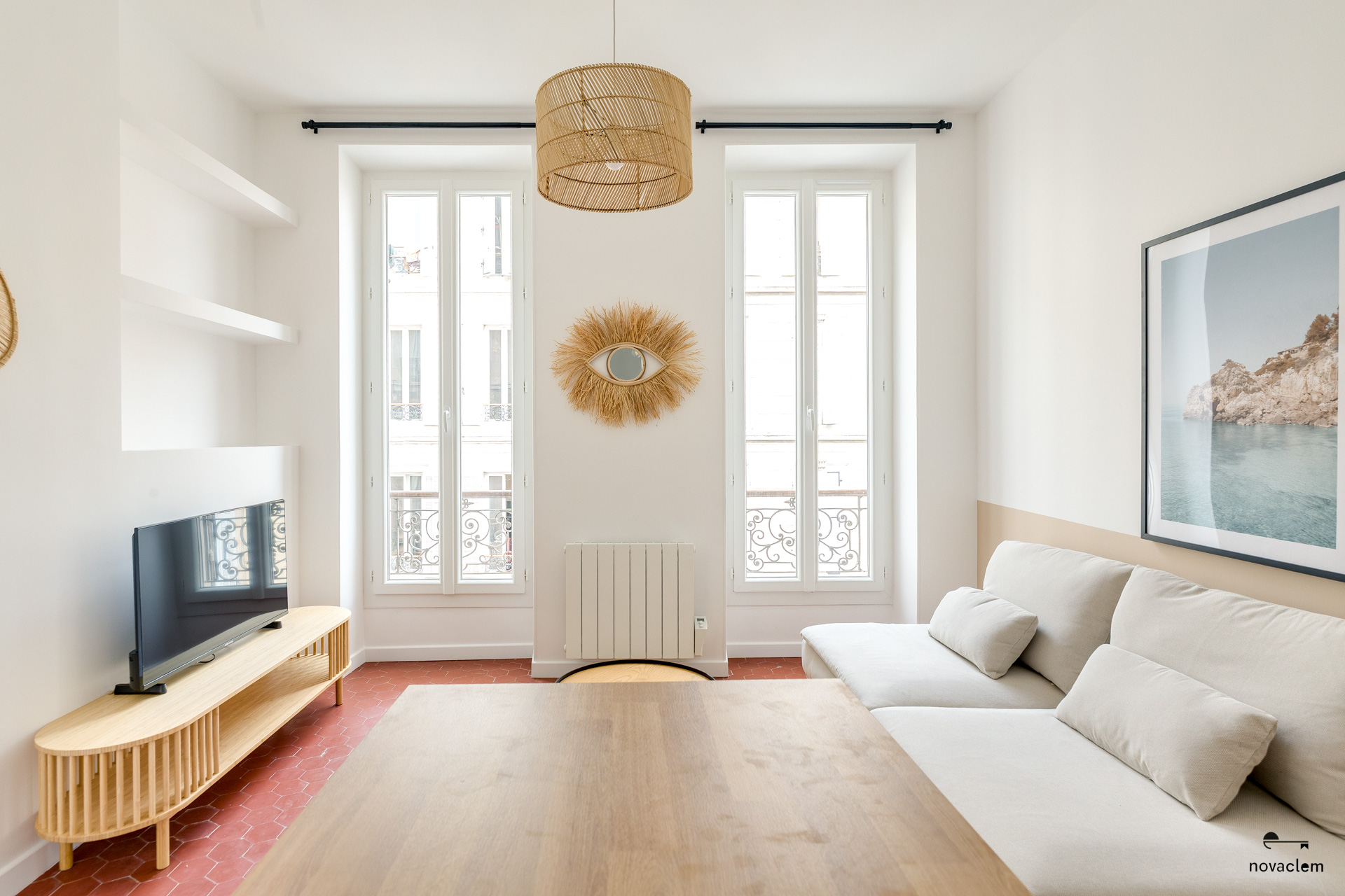 Novaclem - salle à manger T2 Conception - après travaux - Investissement Marseille