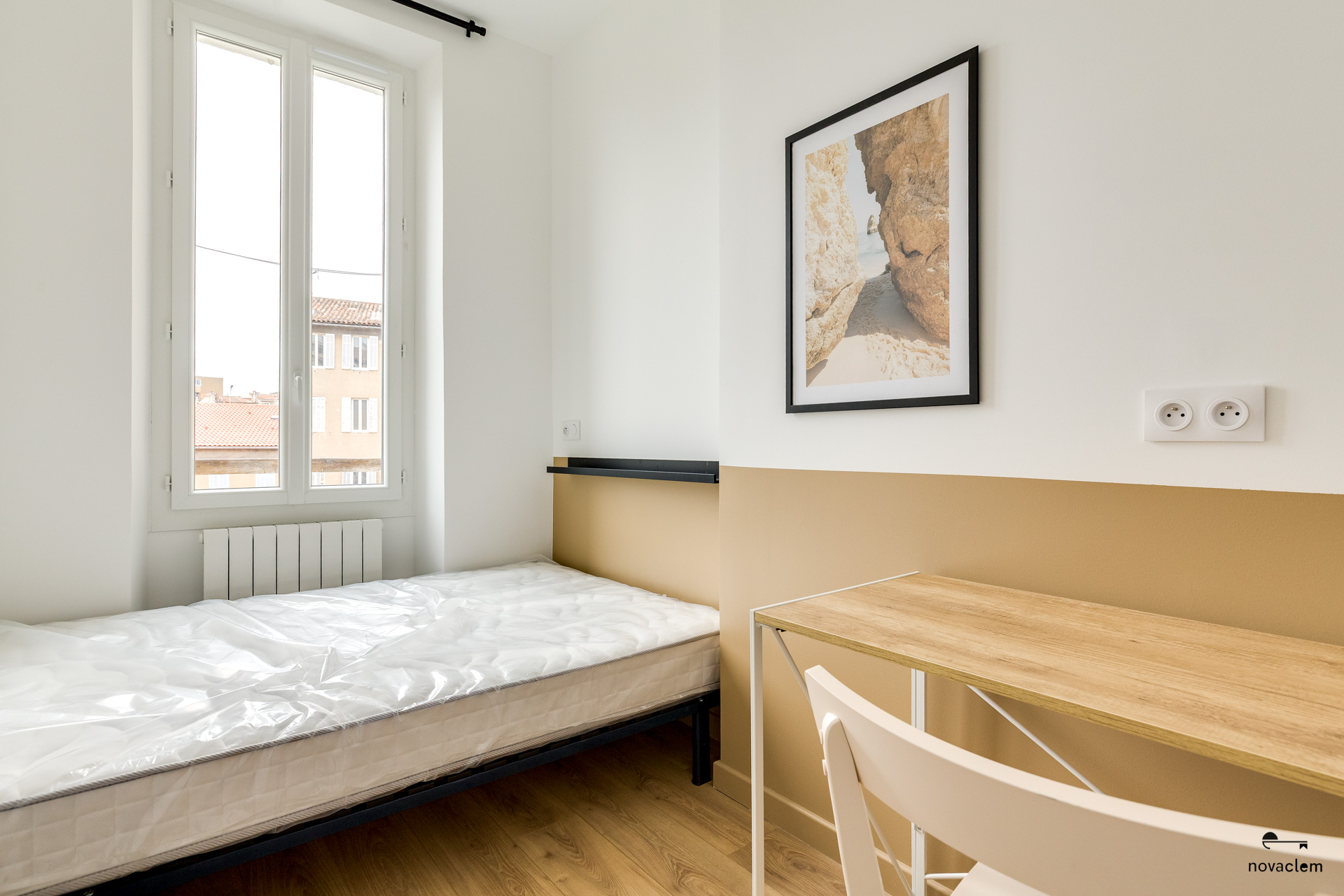 Novaclem - chambre T2 Conception - après travaux - Investissement Marseille