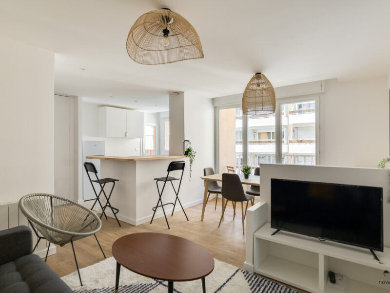 Novaclem - salon 3 T3 Camas - après travaux - Investissement Marseille