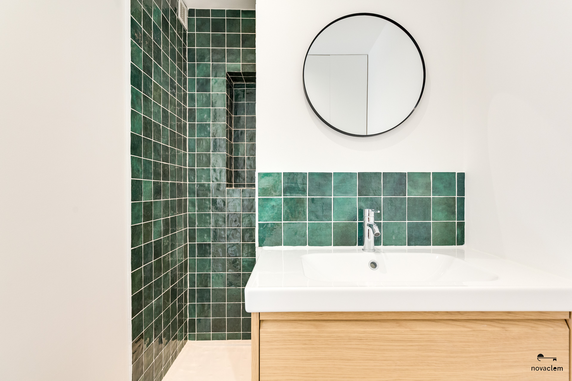 Novaclem - salle de bain T3 Equateur - après travaux - Investissement Marseille