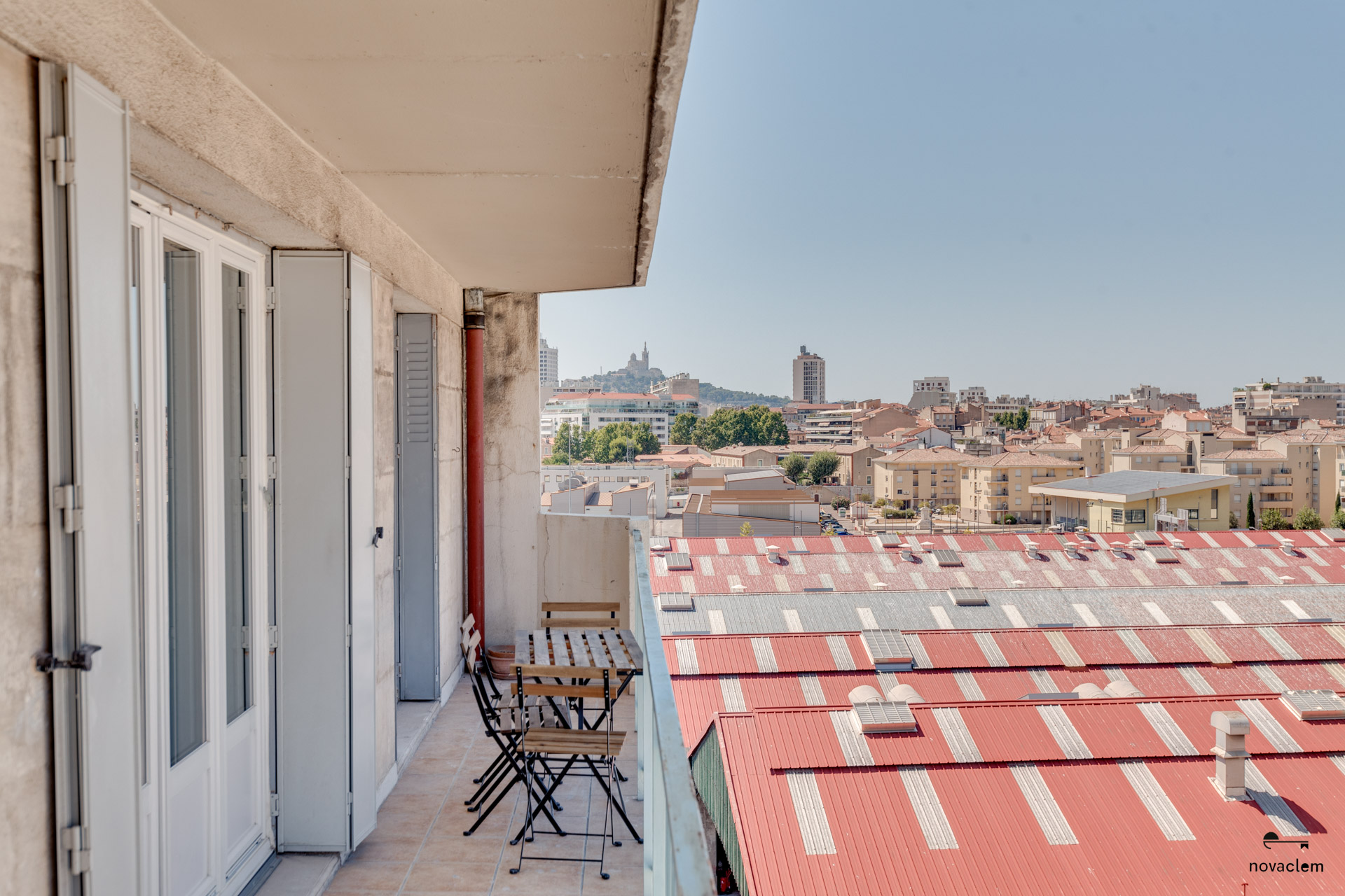Novaclem - balcon 3 T4 Fornier - après travaux - Investissement Marseille