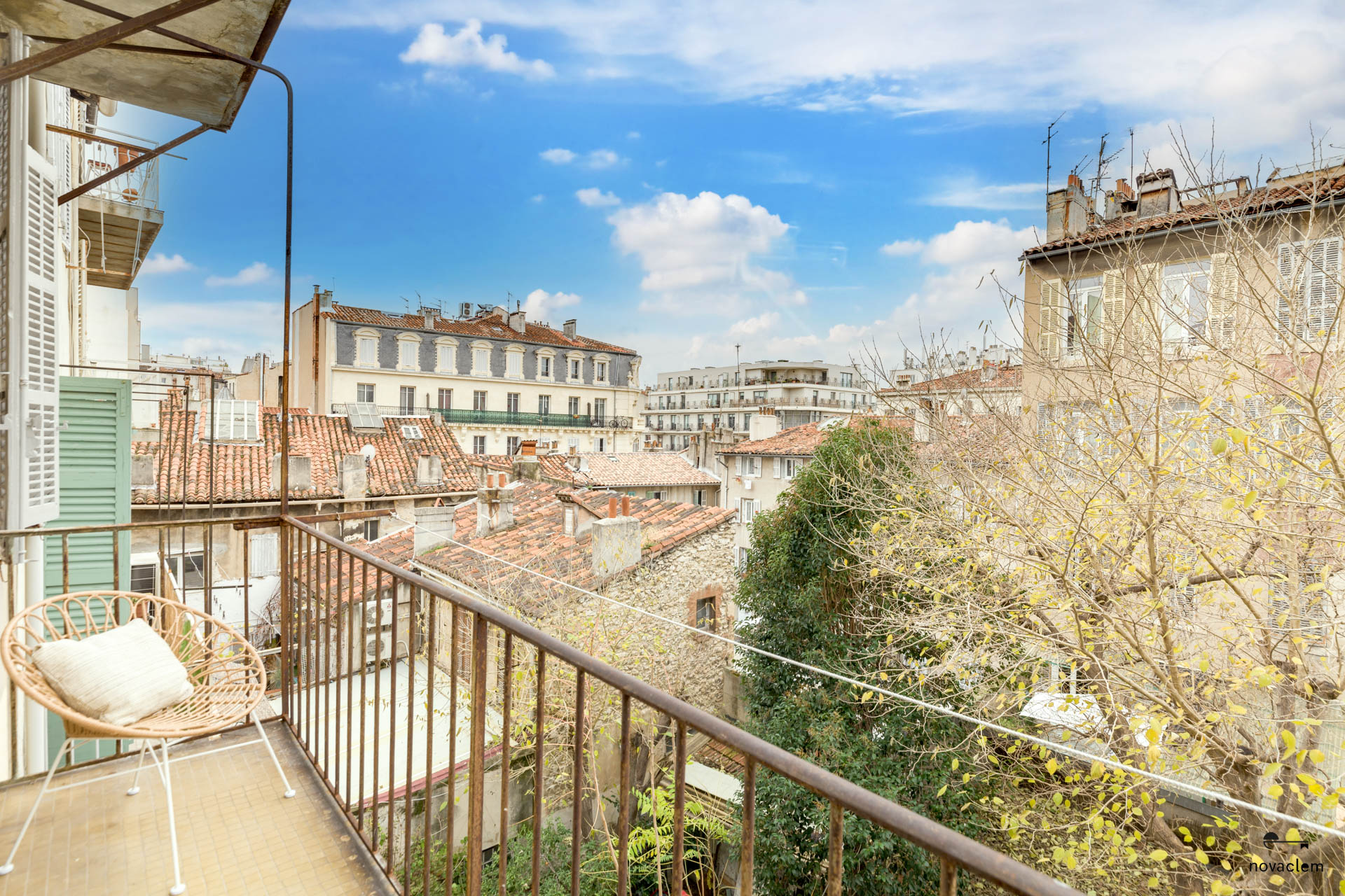 Novaclem - balcon T4 Castellane - après travaux - Investissement Marseille