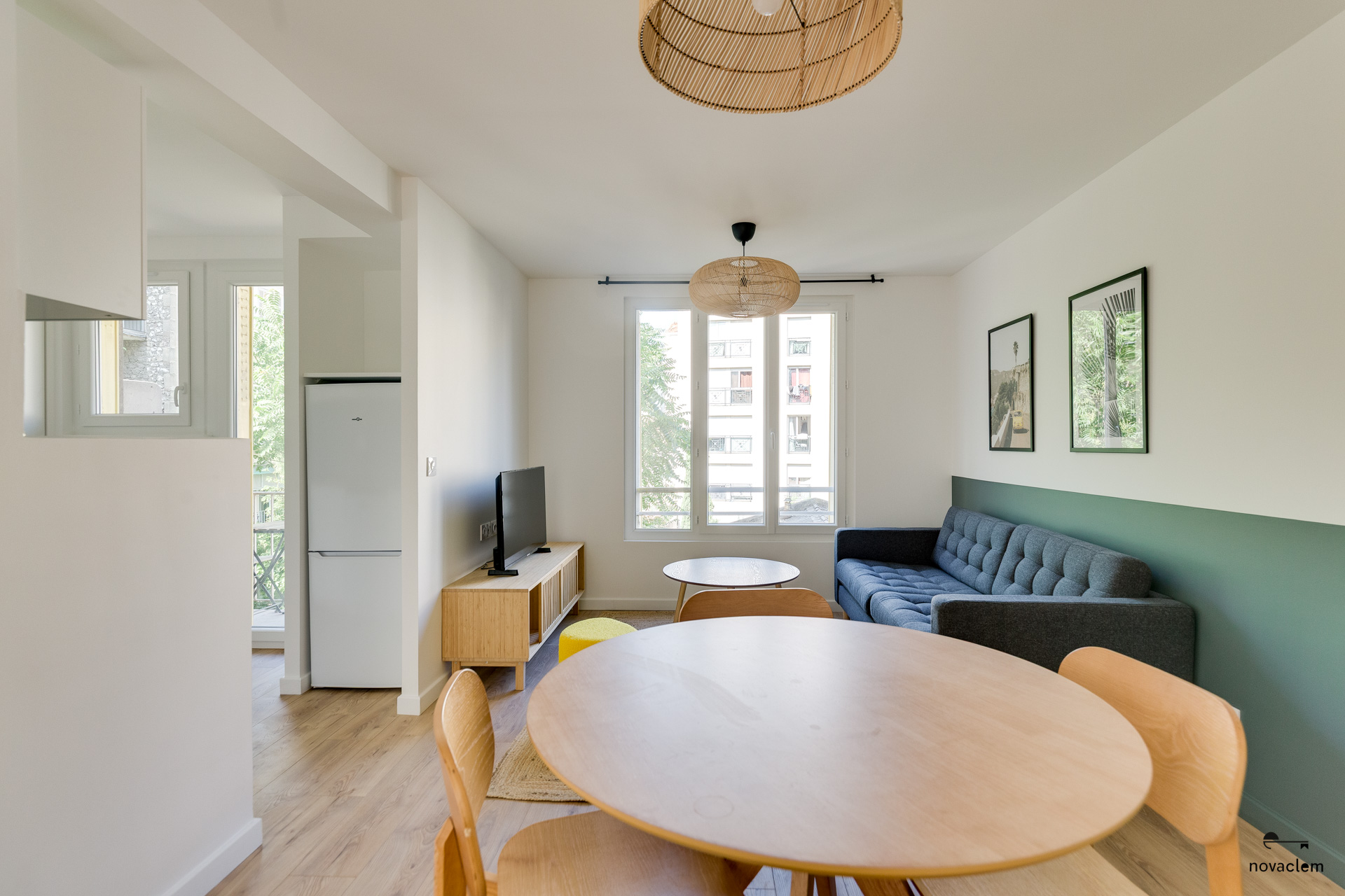 Novaclem - salon T3 Equateur - après travaux - Investissement Marseille