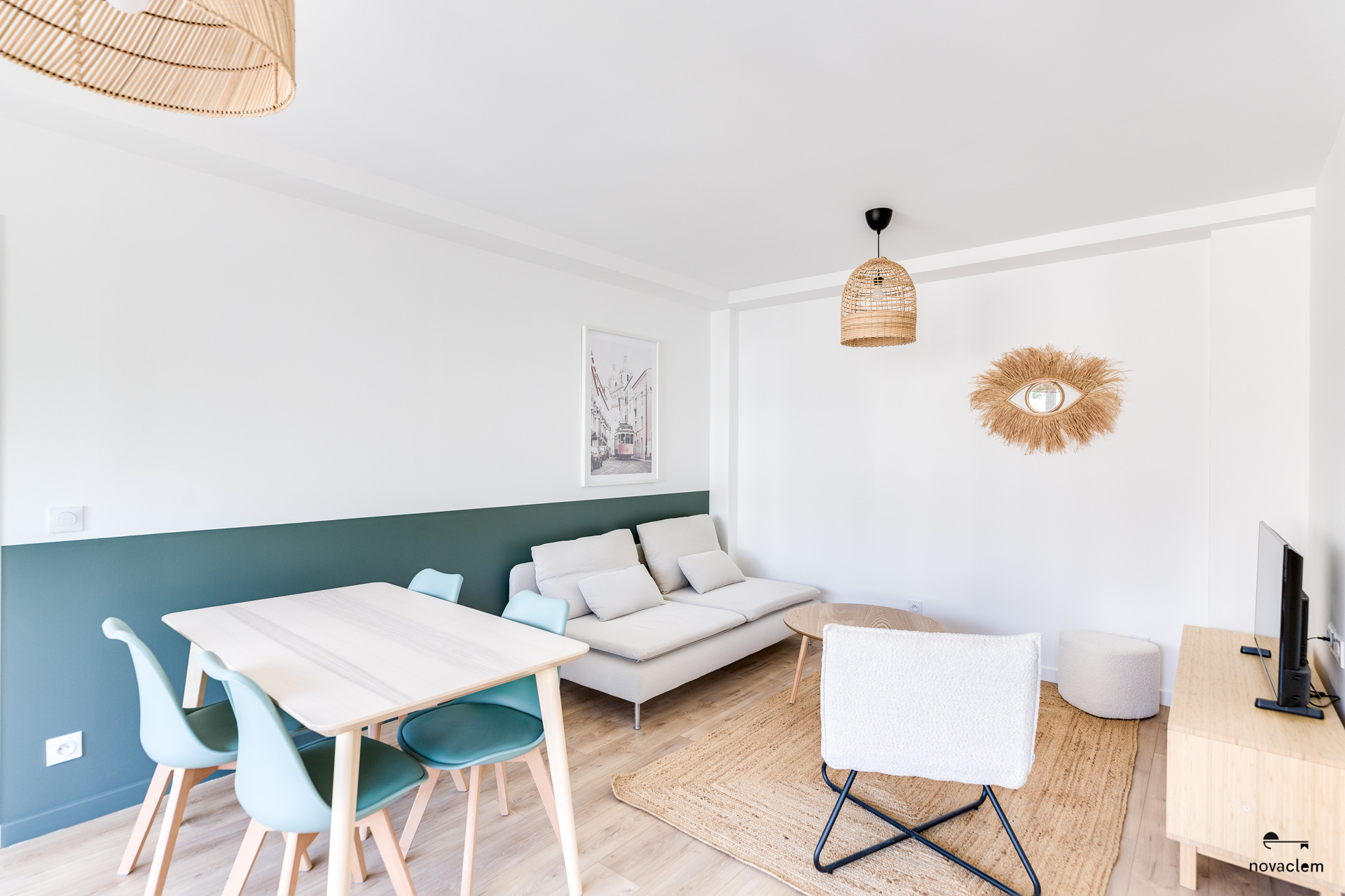 Novaclem - salon 3 T2 Prado - après travaux - Investissement Marseille