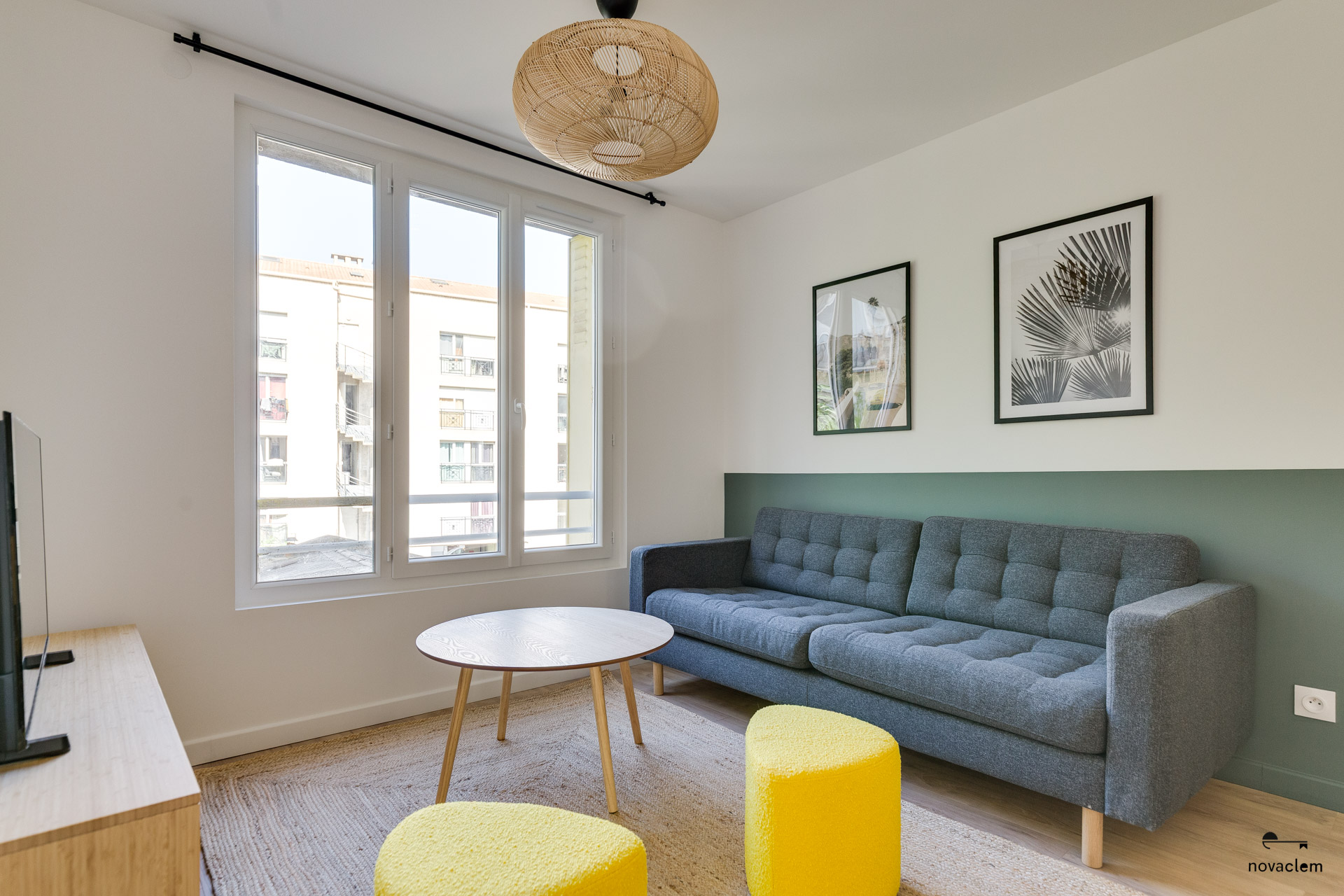 Novaclem - salon 2 T3 Equateur - après travaux - Investissement Marseille