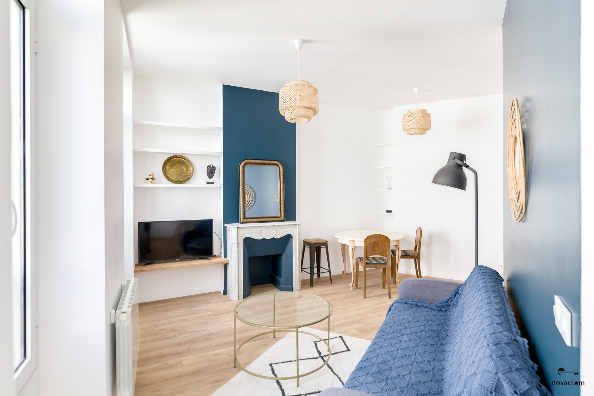 Novaclem - salle à manger T2 Loubière - après travaux - Investissement Marseille