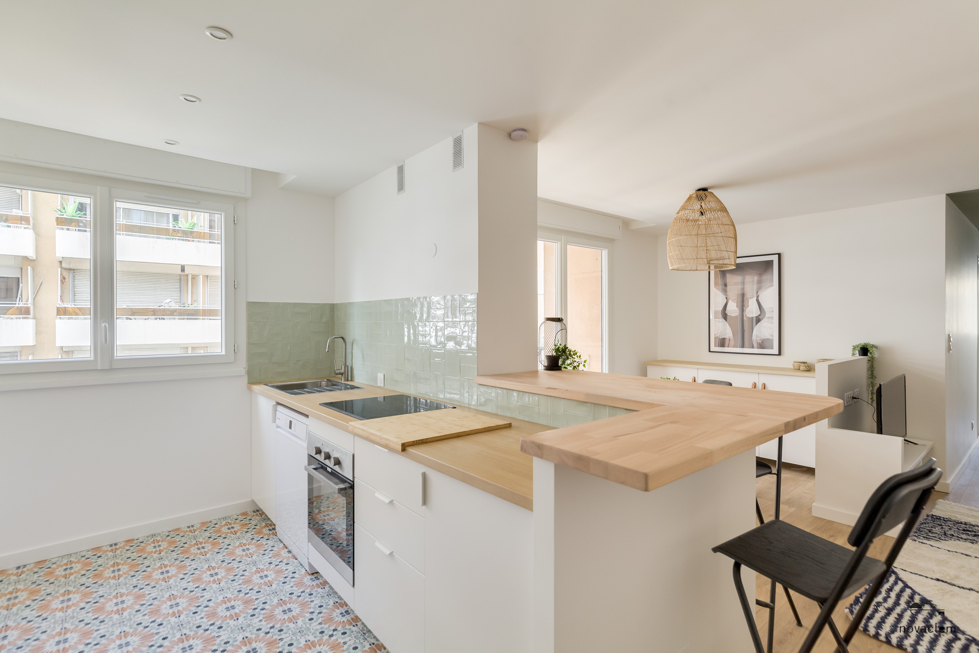 Novaclem - cuisine 2 T3 Camas - après travaux - Investissement Marseille