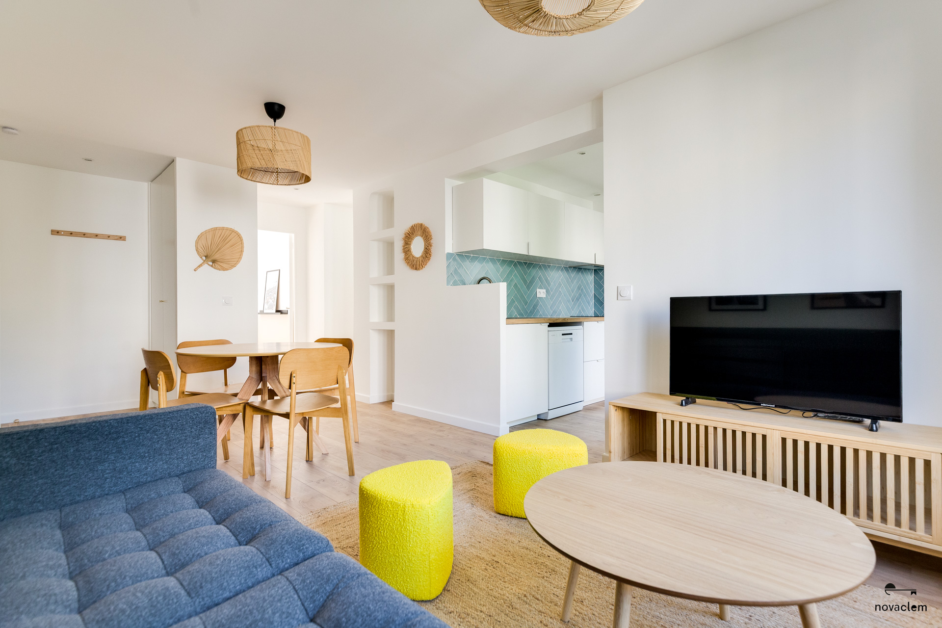 Novaclem - salon 3 T3 Equateur - après travaux - Investissement Marseille
