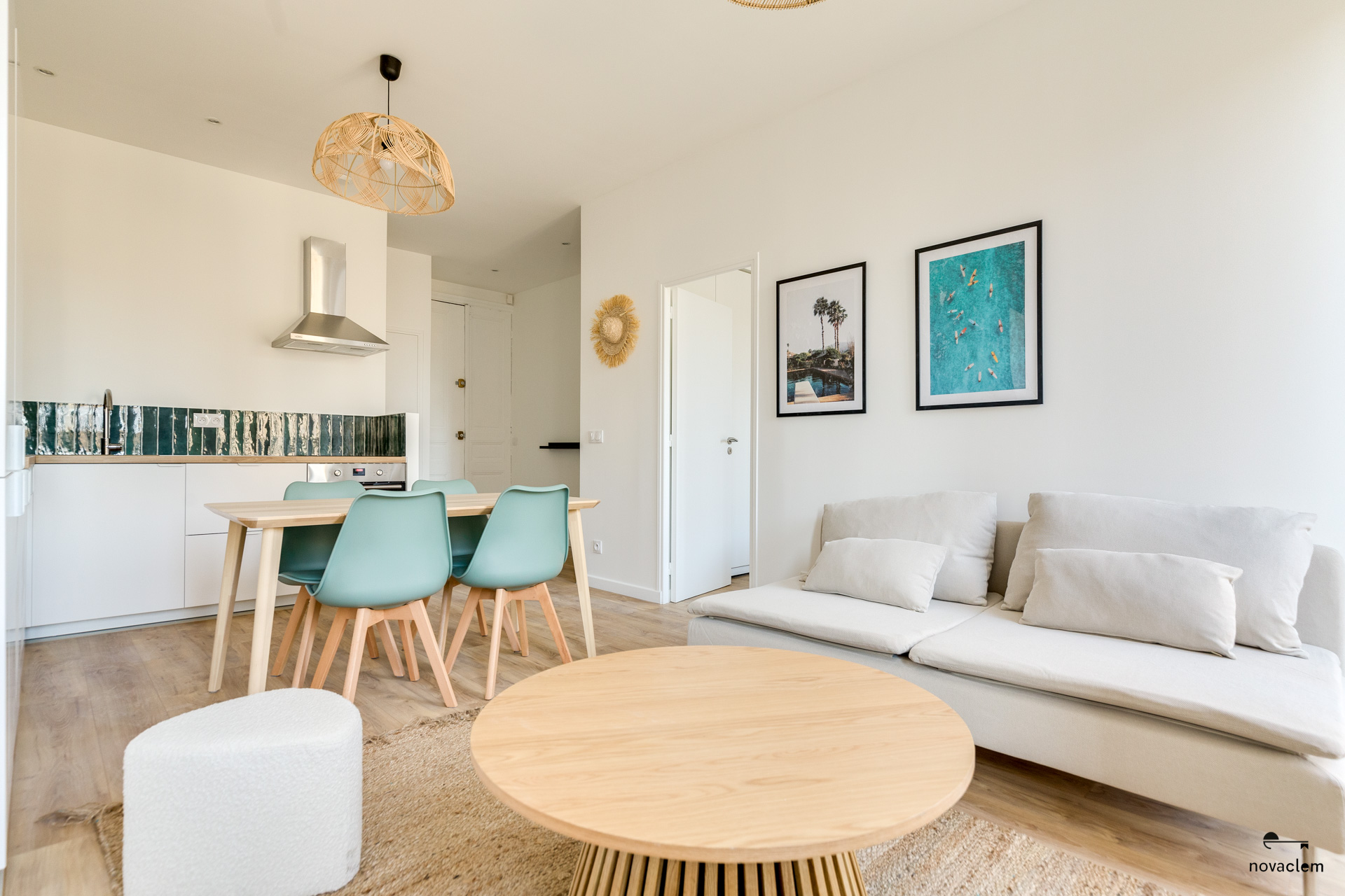 Novaclem - salon 4 T2 Longchamp - après travaux - Investissement Marseille
