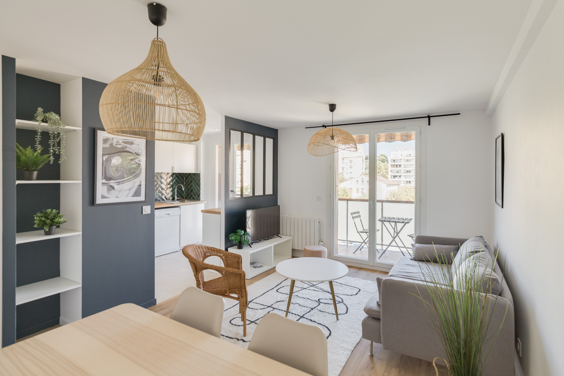 Novaclem - salon T3 Antoine Pons - après travaux - Investissement Marseille