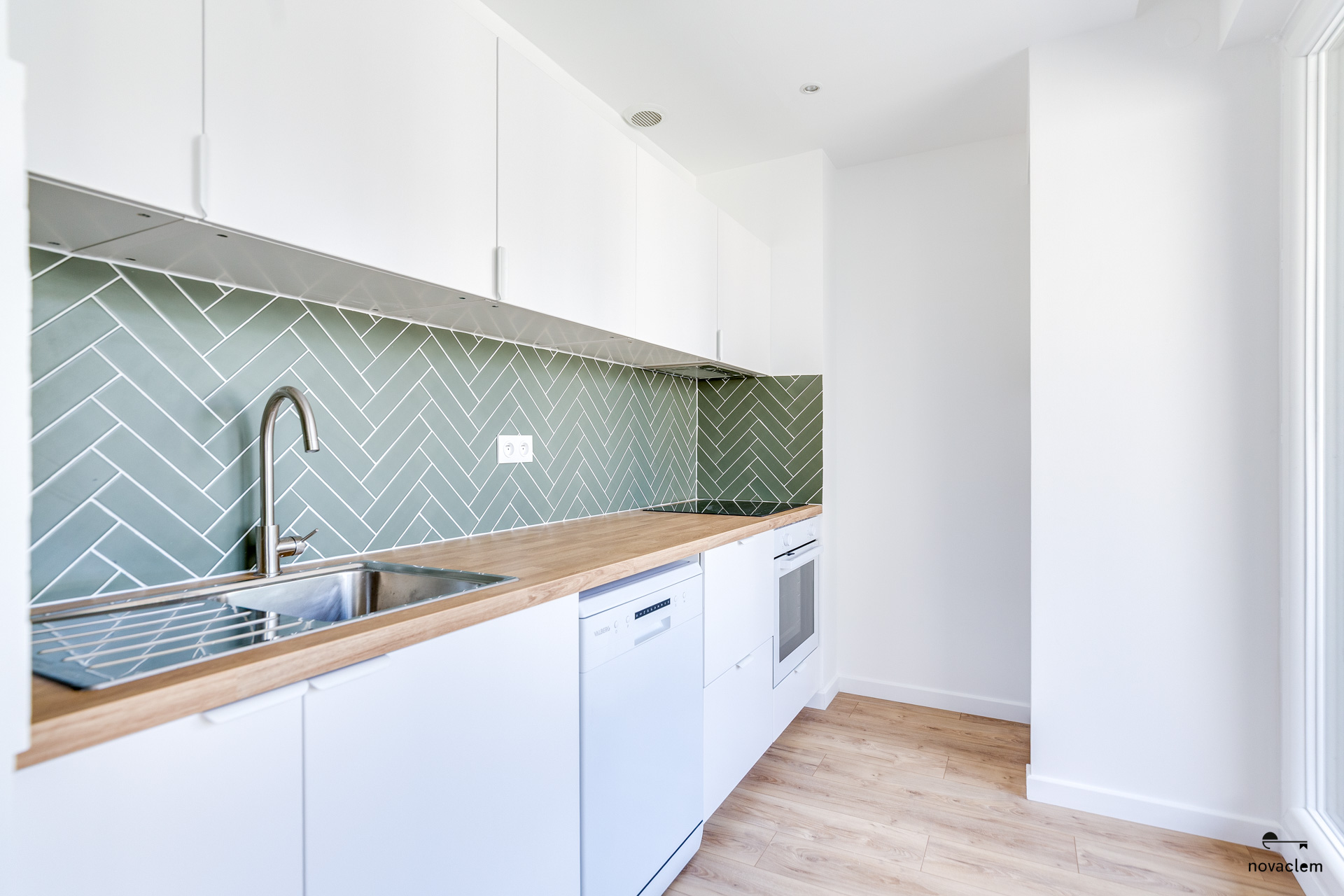 Novaclem - cuisine T2 Prado - après travaux - Investissement Marseille
