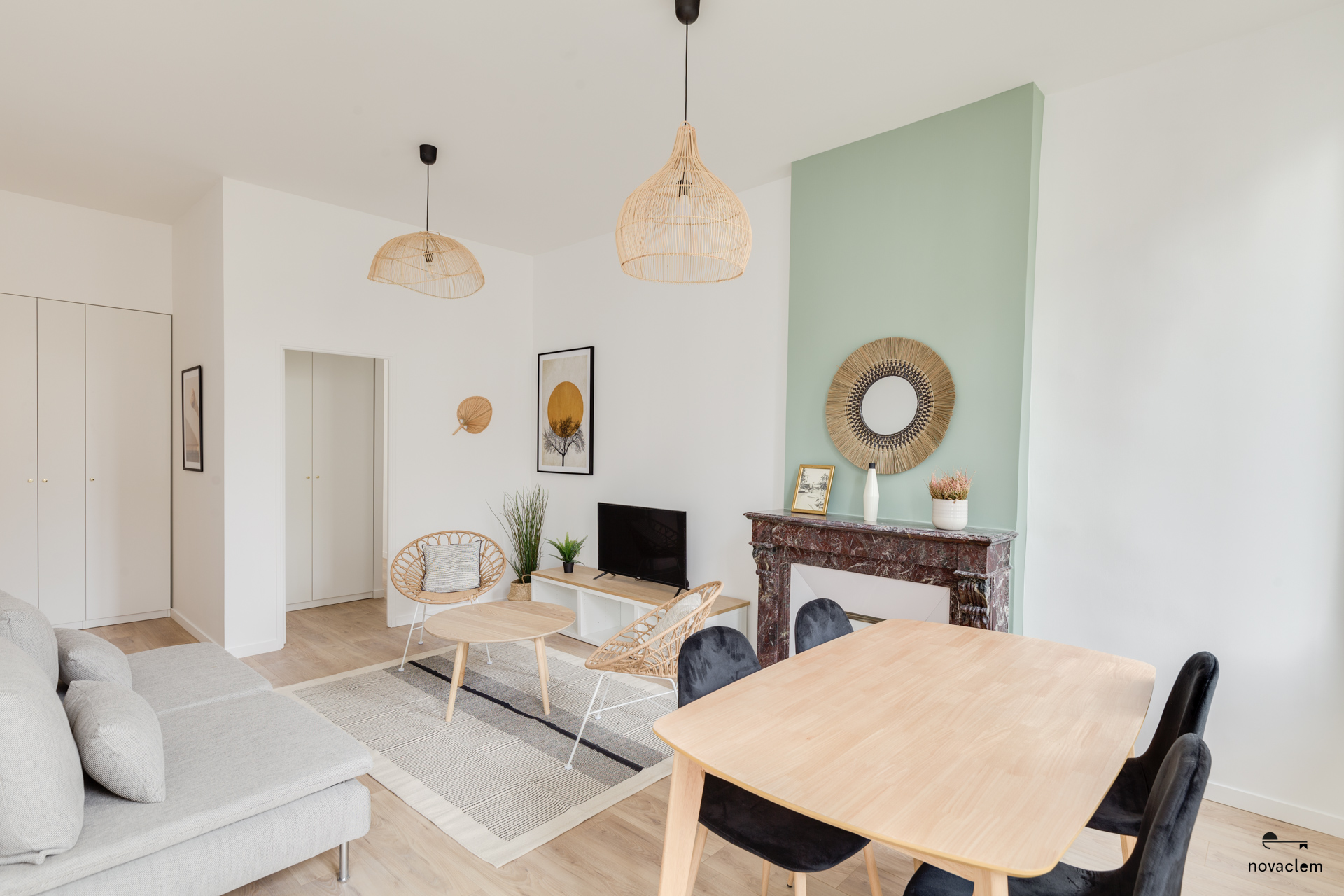 Novaclem - salon T4 Castellane - après travaux - Investissement Marseille