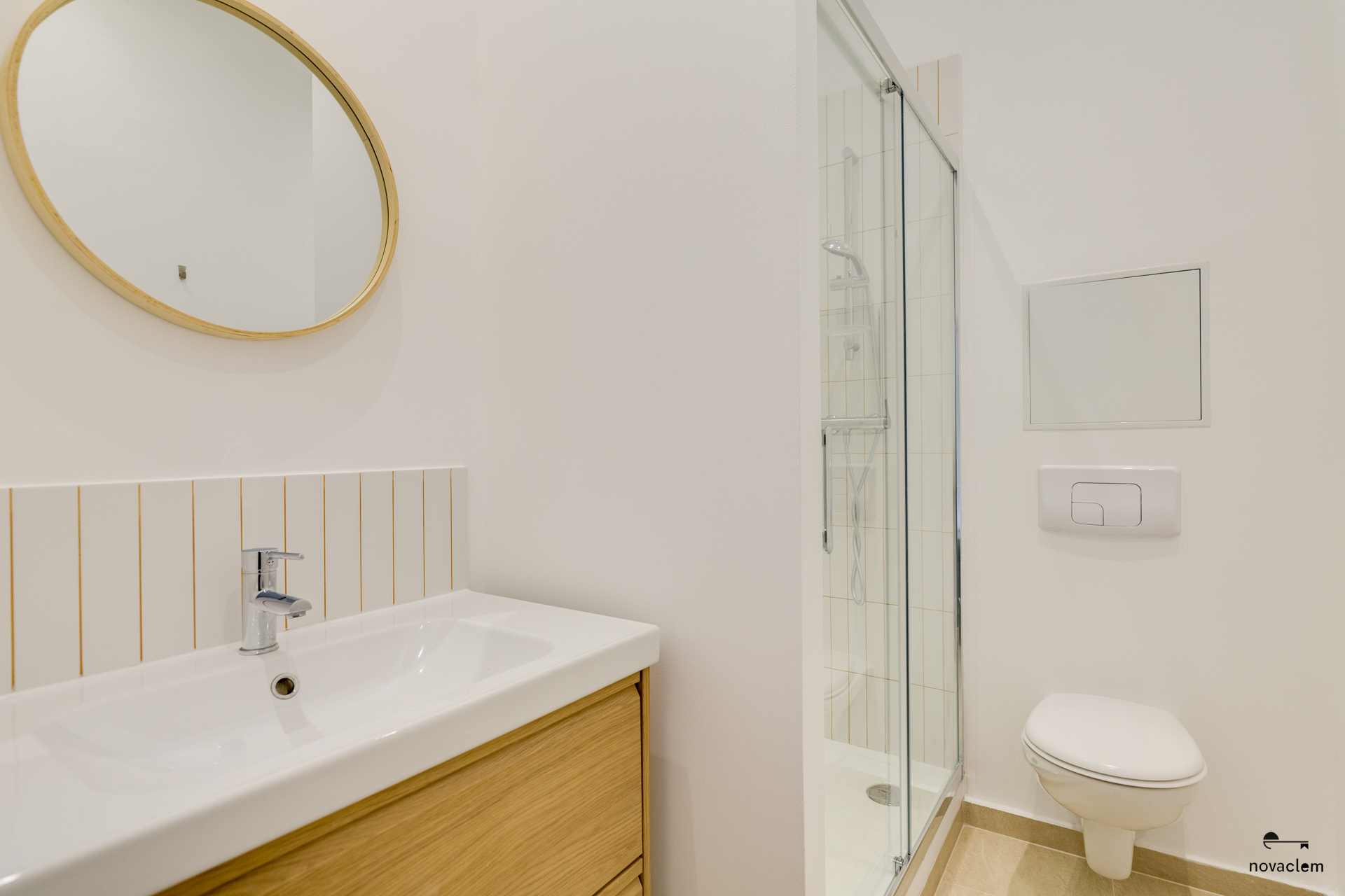 Novaclem - salle de bain T2 Chartreux R - après travaux - Investissement Marseille