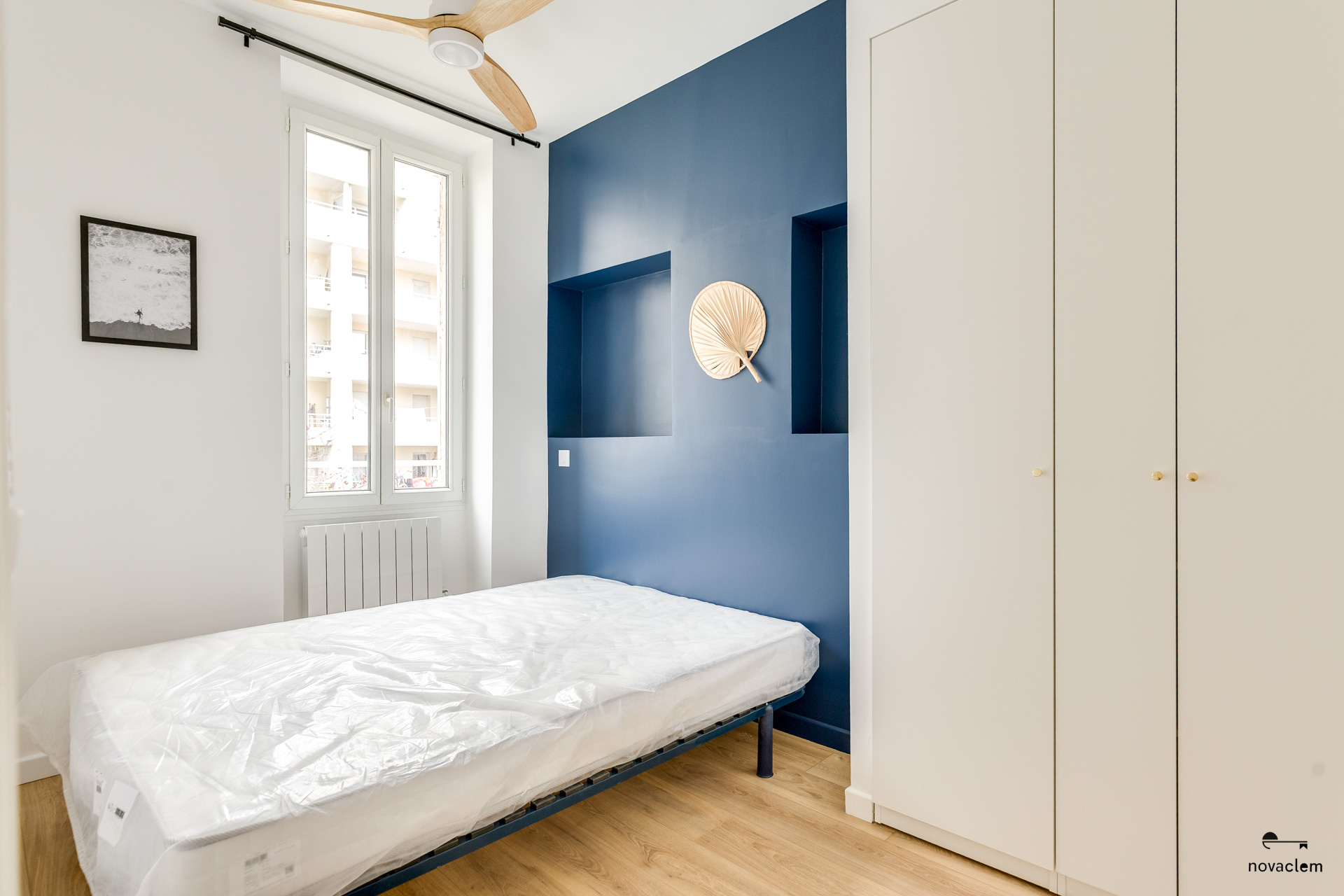 Novaclem - chambre T2 Rouet après travaux - Investissement Marseille