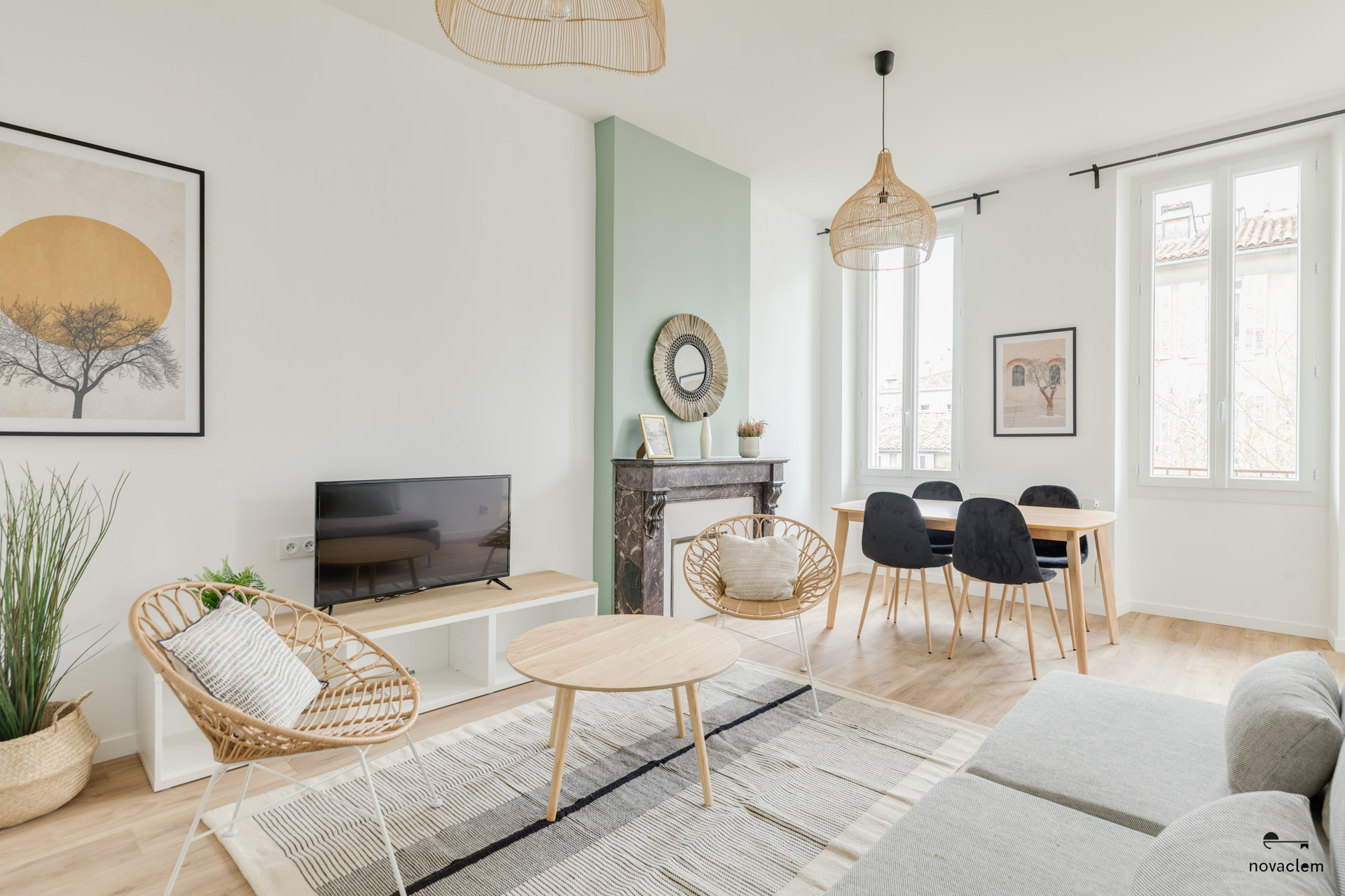 Novaclem - salon 3 T4 Castellane - après travaux - Investissement Marseille