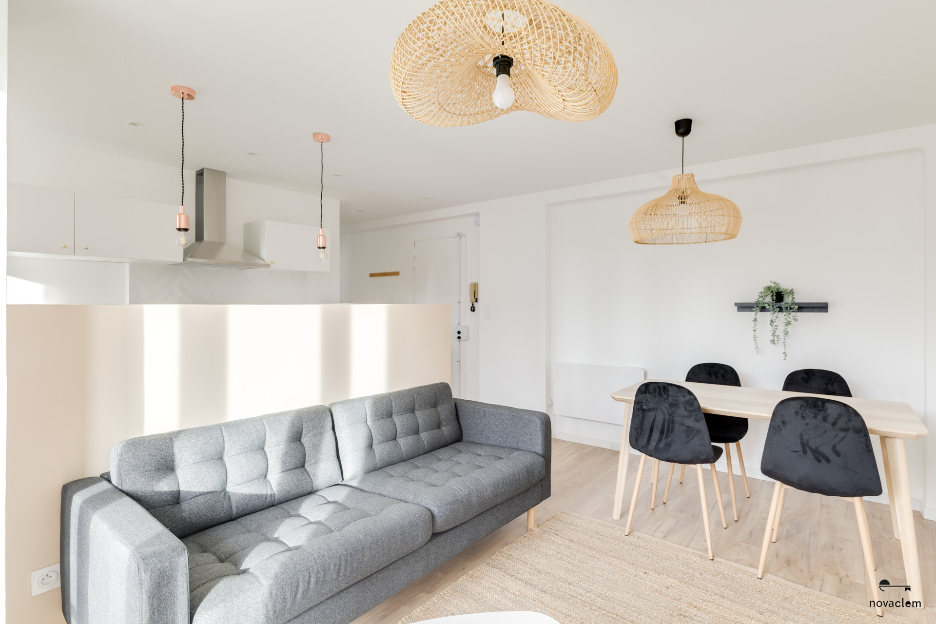 Novaclem - salon 2 T2 Sakakini - après travaux - Investissement Marseille