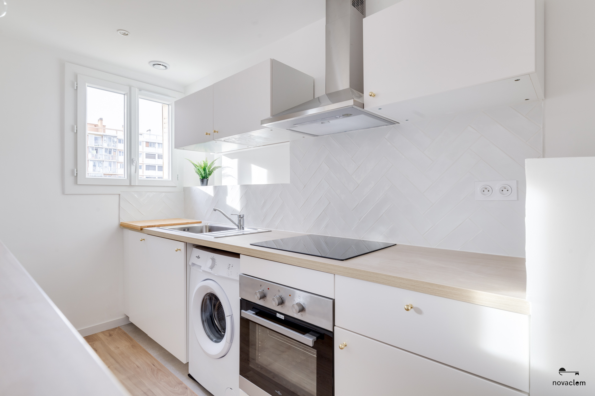 Novaclem - cuisine T2 Sakakini - après travaux - Investissement Marseille
