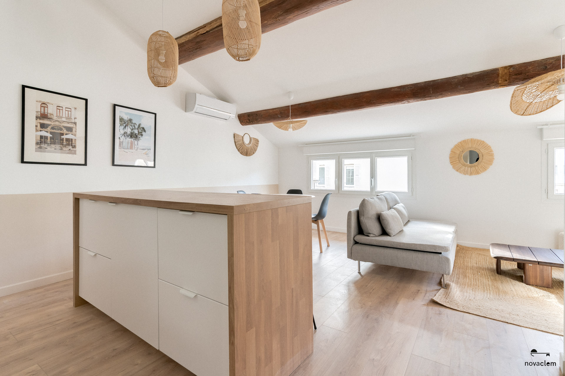 Novaclem - cuisine Fongate sous les toits - après travaux - Investissement Marseille