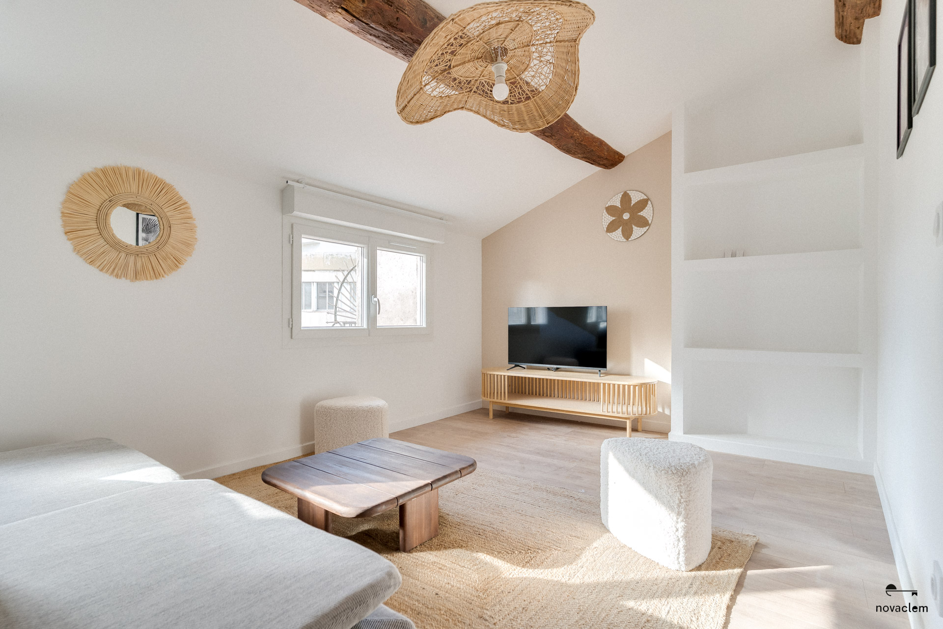 Novaclem - salon Fongate sous les toits - après travaux - Investissement Marseille