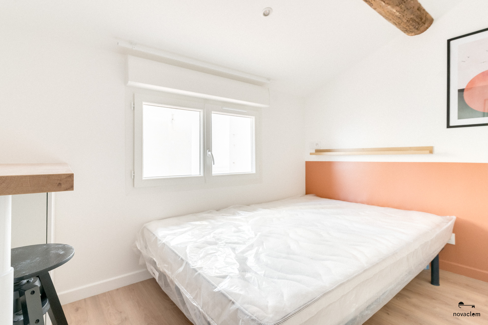 Novaclem - chambre Fongate sous les toits - après travaux - Investissement Marseille