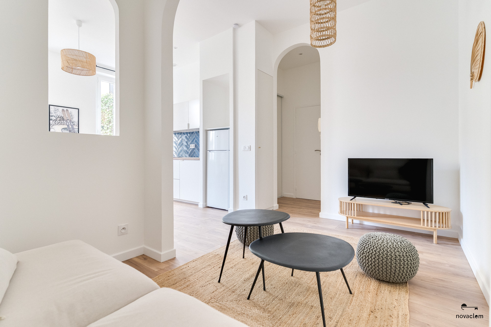 Novaclem - T2 Conception - coin TV après travaux - Investissement Marseille