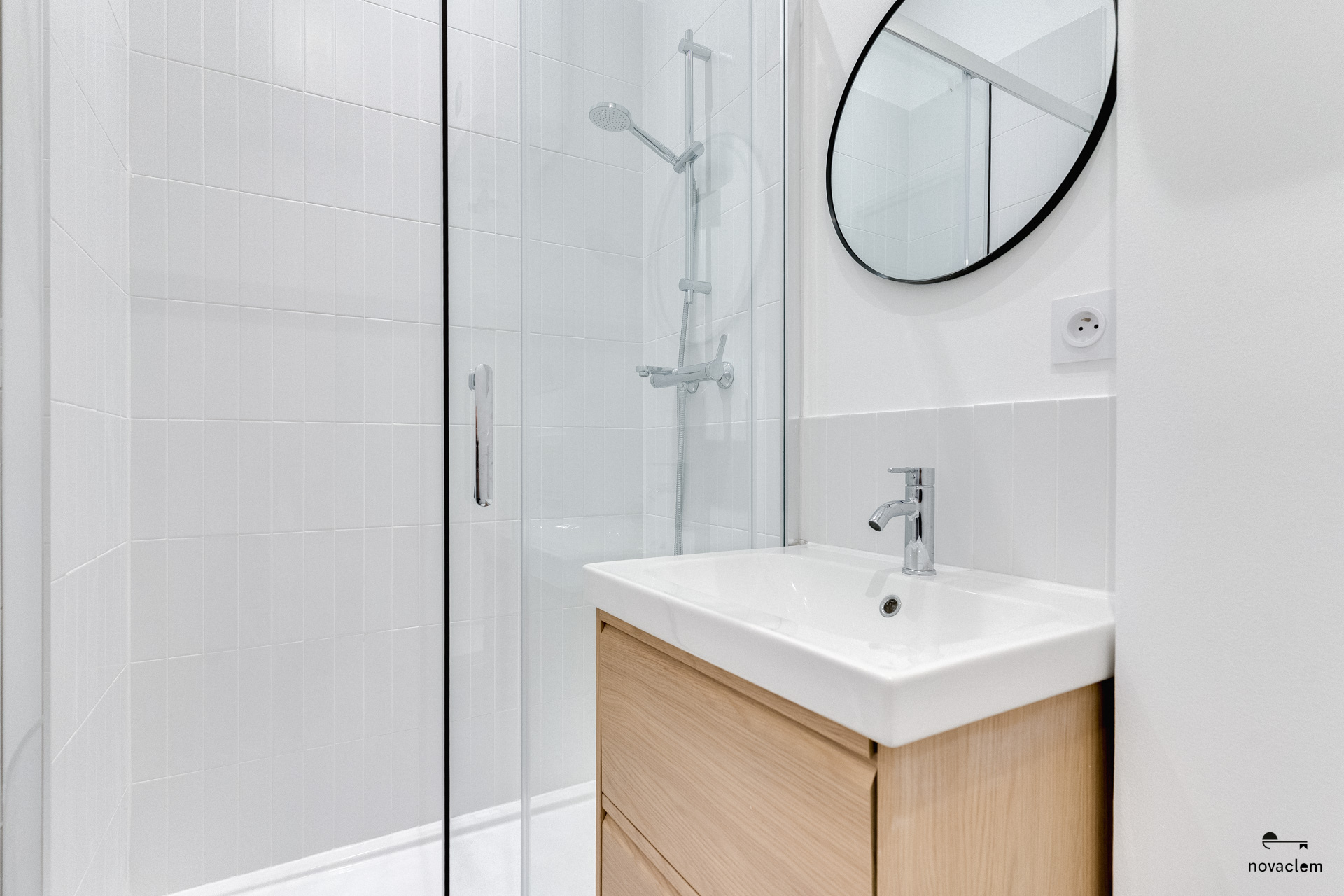 Novaclem - T2 Conception - salle de bain après travaux - Investissement Marseille